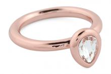 Lizas Ring crystal Tropfen rosevergoldet 