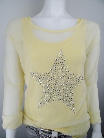 Tunika / Shirt im Lagenlook gelb 
