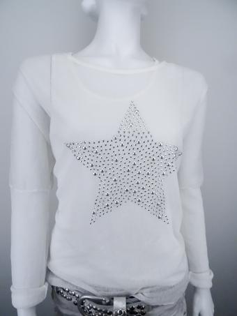 Tunika / Shirt im Lagenlook weiß 
