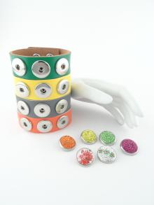 Armband Kunstleder für Click Button / Chunk 